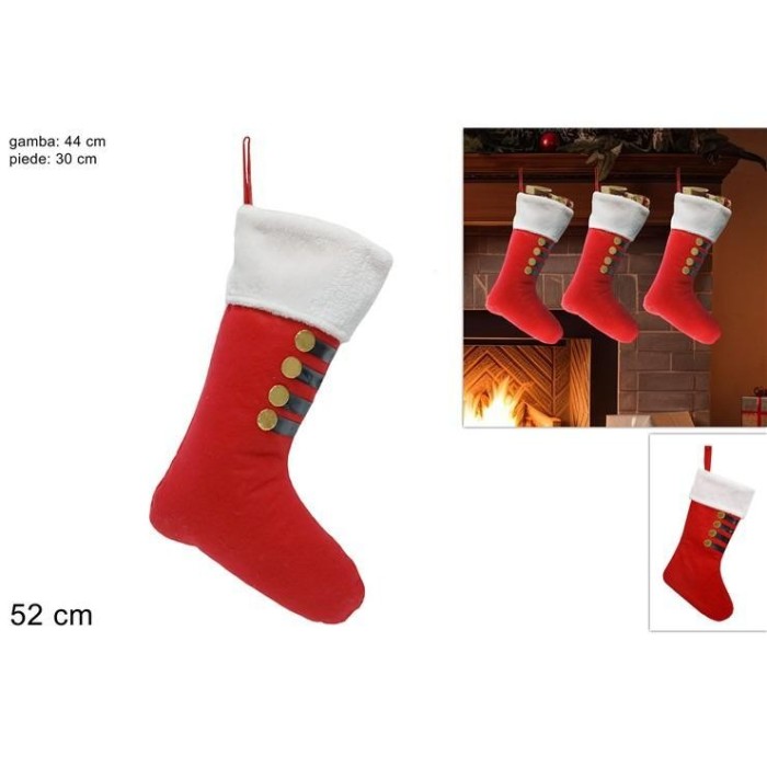 CALZA ROSSA NATALIZIA 44CM